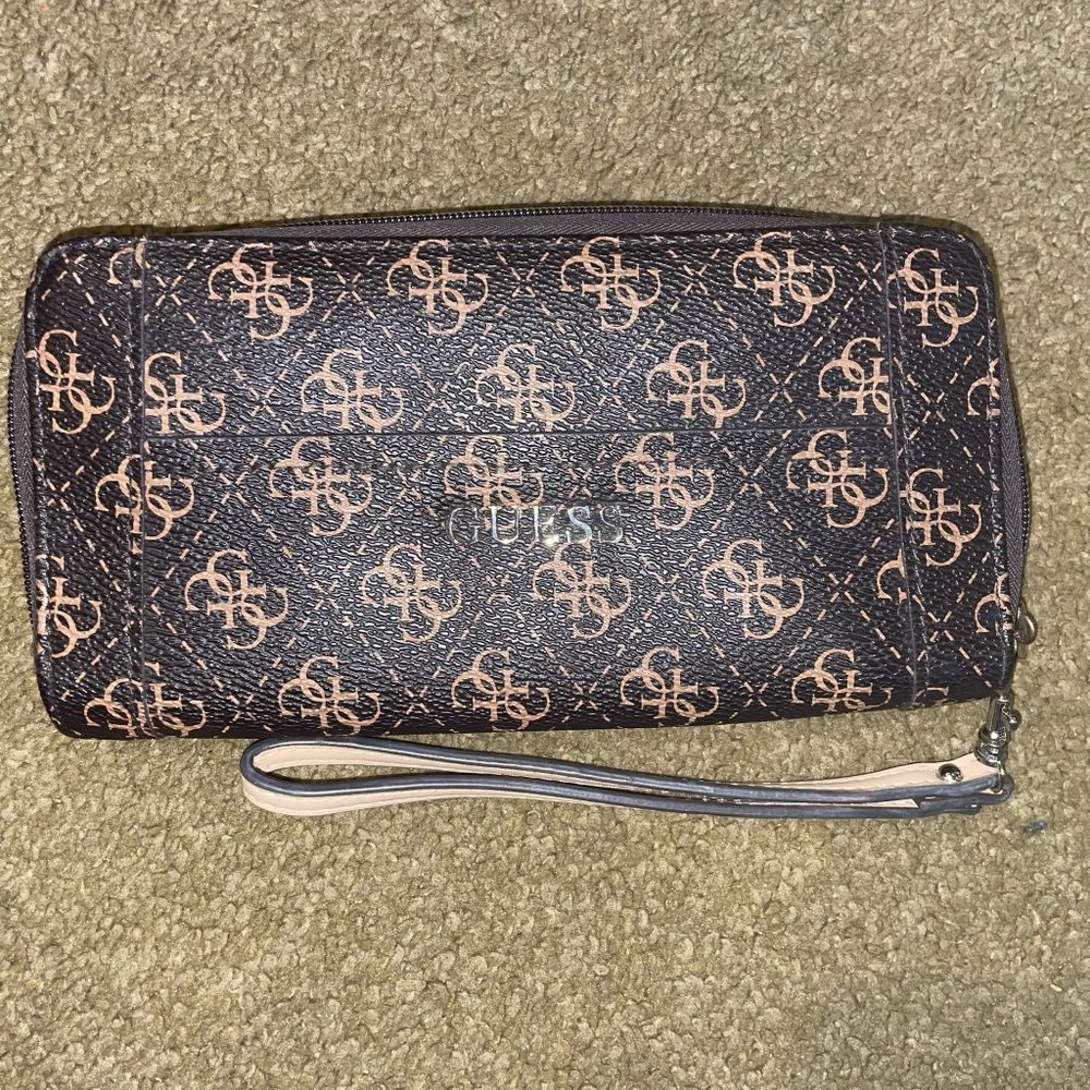 Guess Brown wristlet